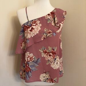 Paper Crane | One Shoulder Floral Top